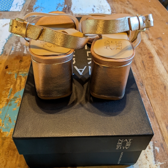 Naturalizer Rose Gold Block Heel Sandals - Picture 4 of 5